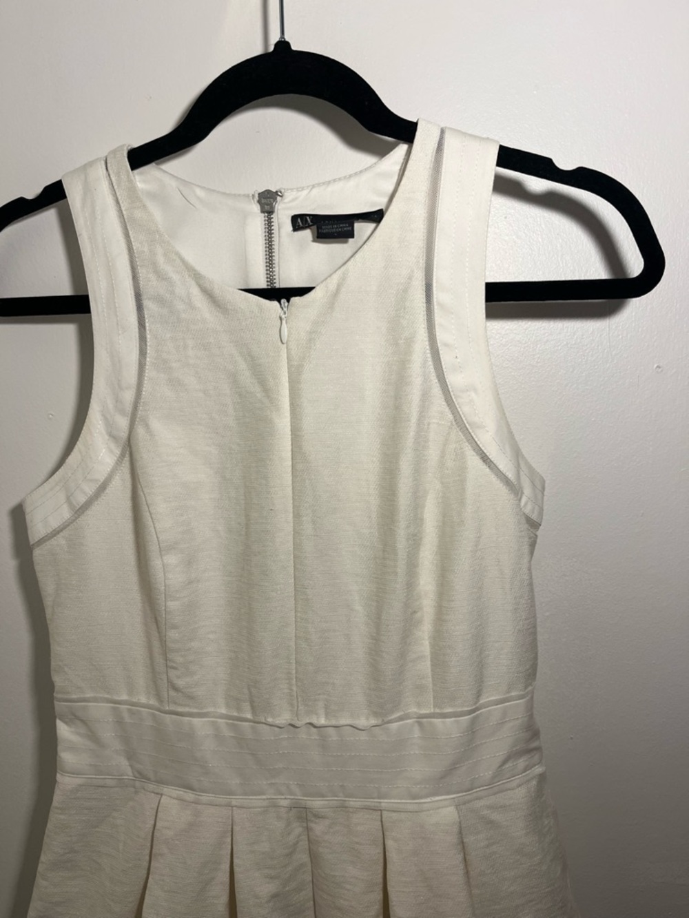 Armani Exchange Cream Textured Sleeveless Dress - Picture 5 of 13